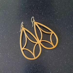 Dogeared Handmade Gold Earrings - 2 1/4 inch.